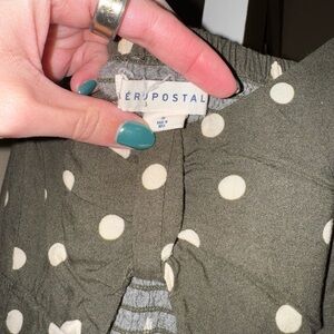 Aeropostale Green Polka Dot Dress